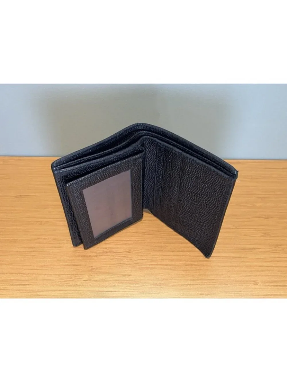 Salvatore Ferragamo Black Men's Bifold Wallet Logo Folding Credit Card ID